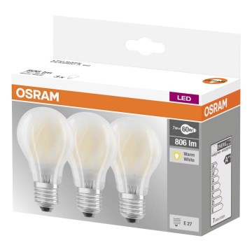 SET 3x LED Žarulja VINTAGE E27/7W/230V 2700K - Osram