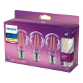 SET 3x LED Žarulja VINTAGE Philips A60 E27/7W/230V 2700K