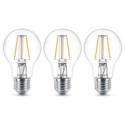 SET 3x LED Žarulja VINTAGE Philips E27/4,3W/230V 2700K