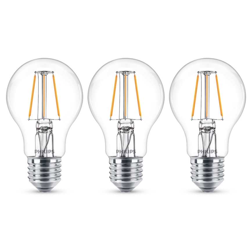SET 3x LED Žarulja VINTAGE Philips E27/4,3W/230V 2700K