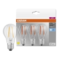 SET 3x LED žarulje BASE CLASSIC FILAMENT A60 E27/7,5W/230V 4000K - Osram