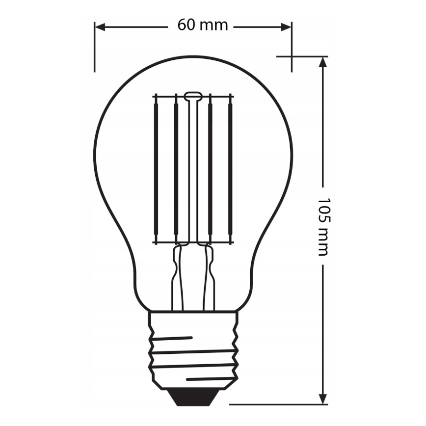 SET 3x LED žarulje BASE CLASSIC FILAMENT A60 E27/7,5W/230V 4000K - Osram