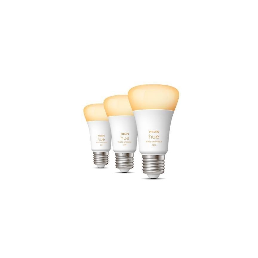 Komplet 3x prigušivih LED žarulja Philips Hue WHITE AMBIANCE A60 E27/6W/230V 2200-6500K