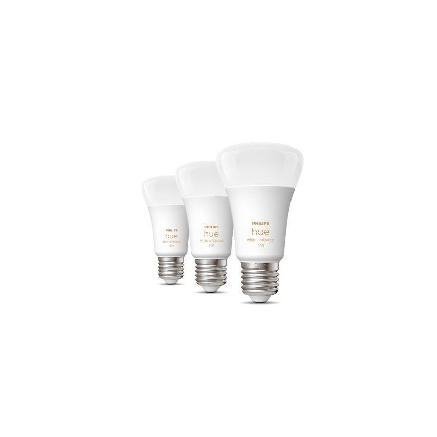 Komplet 3x prigušivih LED žarulja Philips Hue WHITE AMBIANCE A60 E27/6W/230V 2200-6500K