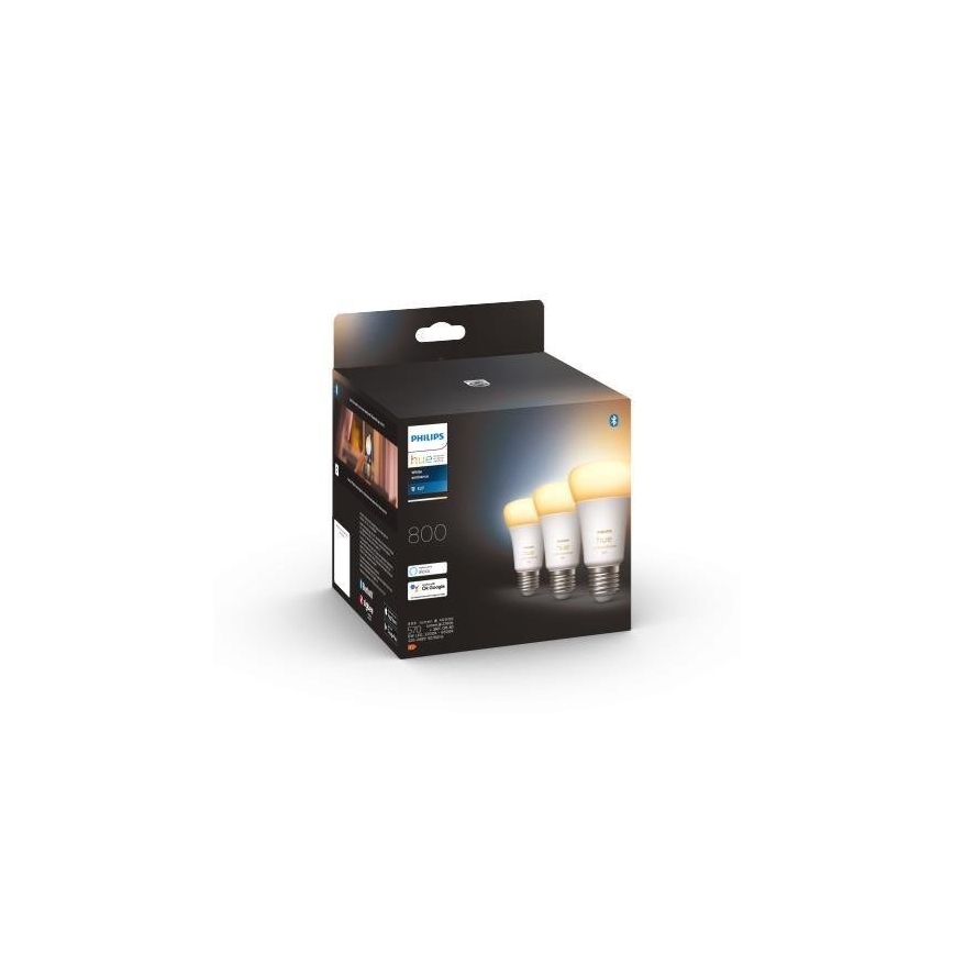 Komplet 3x prigušivih LED žarulja Philips Hue WHITE AMBIANCE A60 E27/6W/230V 2200-6500K