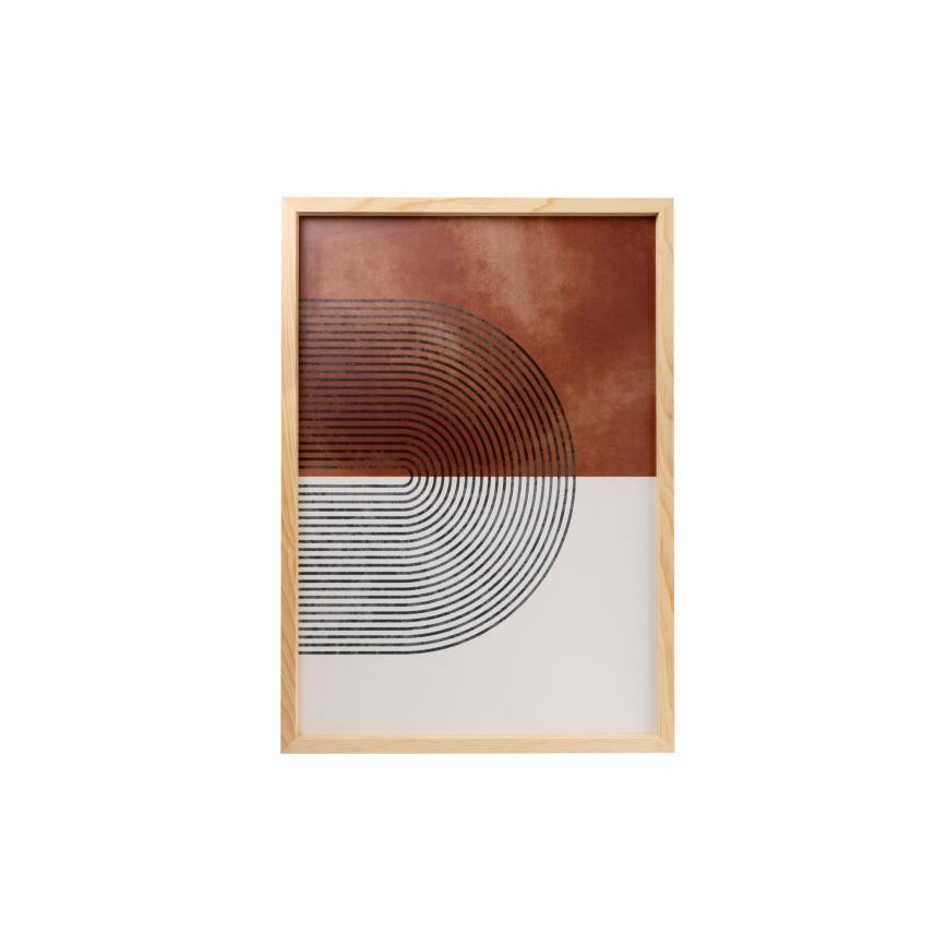 SET 3x Slika u foto okviru 50x70 cm bež/smeđa