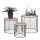 SET 3x Stalak za cvijeće pr. 19/23/28 cm crna/bež