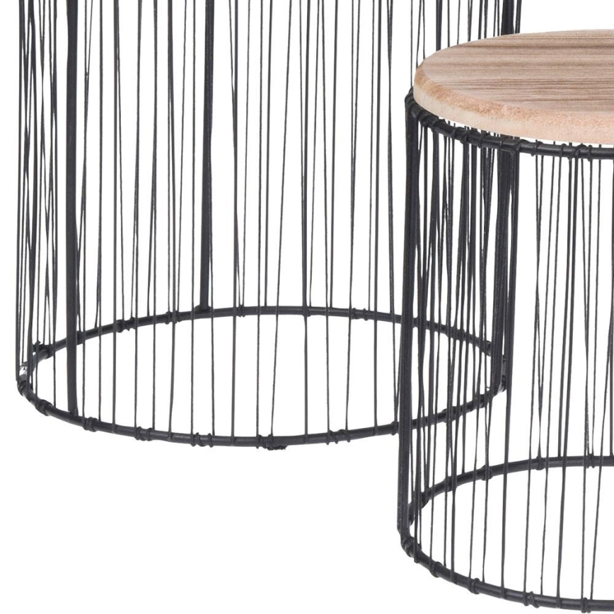 SET 3x Stalak za cvijeće pr. 19/23/28 cm crna/bež