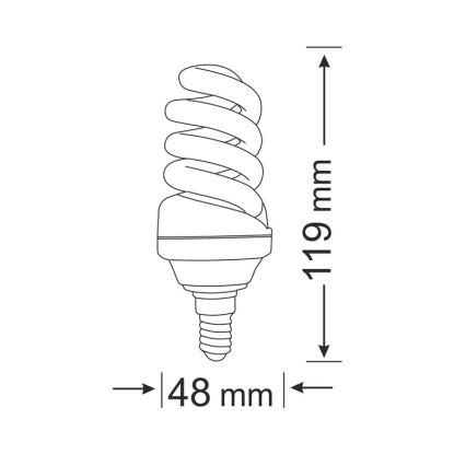 SET 3x Štedna žarulja E14/15W/230V