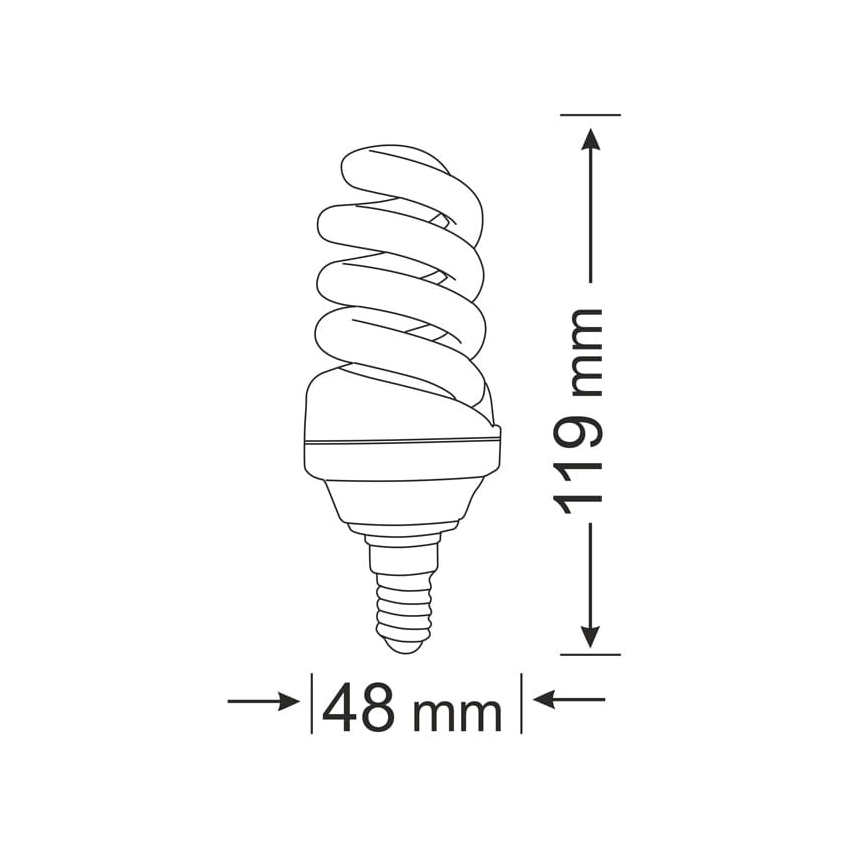 SET 3x Štedna žarulja E14/15W/230V