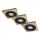 SET 3x ugradna stropna svjetla TOBBY 1xGU10/20W/230V 11,5x11,5 cm hrast/crna