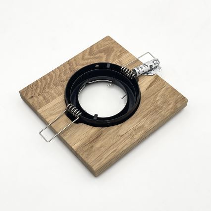 SET 3x ugradna stropna svjetla TOBBY 1xGU10/20W/230V 11,5x11,5 cm hrast/crna