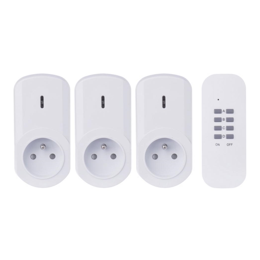 SET 3x Utičnice na daljinsko upravljanje 230V + 1x CR2032