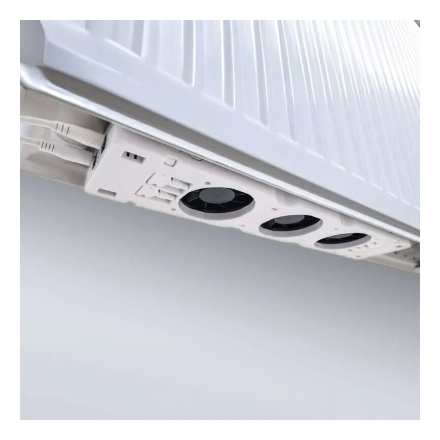 SET 3x Ventilator za radijator 5/230V bijela