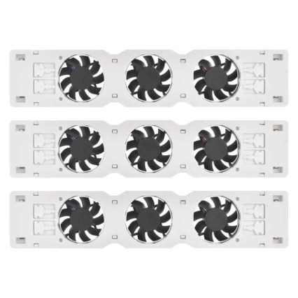 SET 3x Ventilator za radijator 5/230V bijela