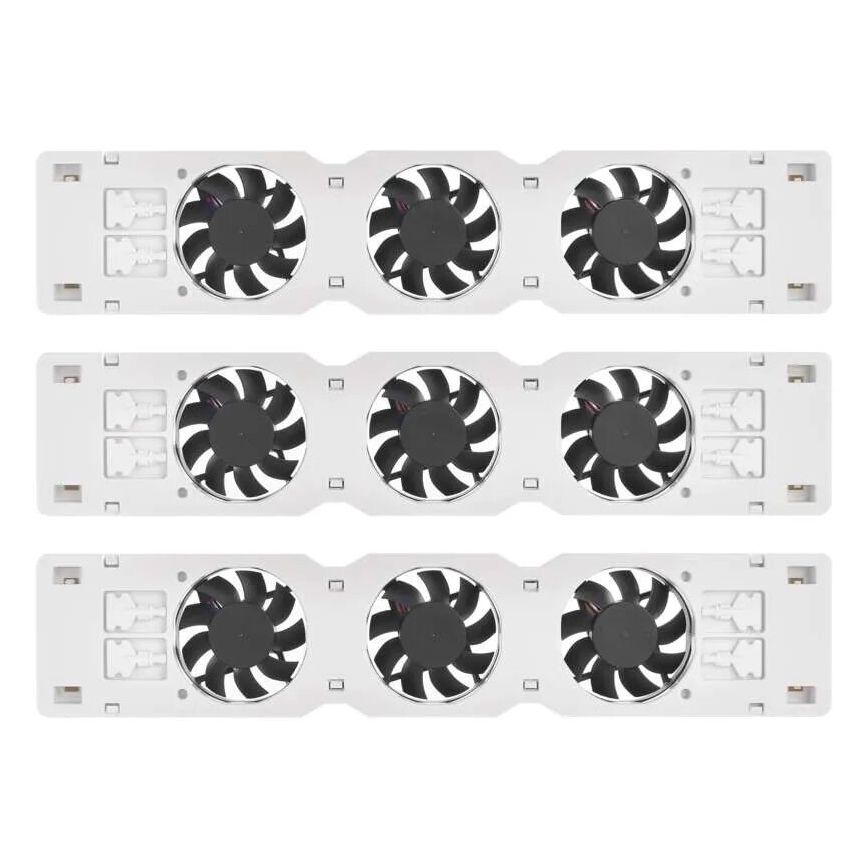SET 3x Ventilator za radijator 5/230V bijela