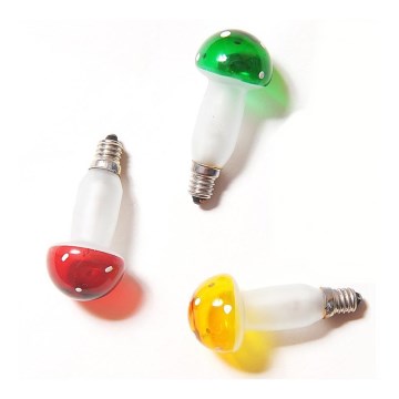 SET 3x Zamjenska žarulja TOADSTOOL E10/20V u boji, Proizvedeno u Češkoj