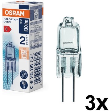 Set 3x žarulja za pećnicu HALOSTAR G4/10W/12V 2700K - Osram