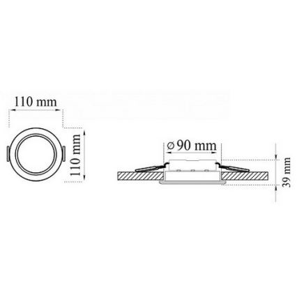 SET 3xLED Ugradbena svjetiljka za kupaonicu MIRO LED/6W/230V IP44