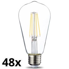 SET 48x LED Žarulja VINTAGE E27/4,3W/230V 2700K