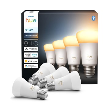 Set 4x dimabilne LED žarulje Philips Hue WHITE AMBIANCE E27/6W/230V 1000-20000K