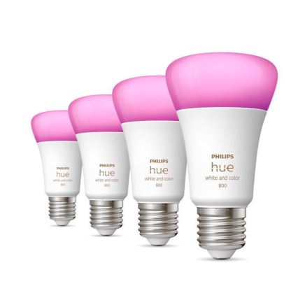 SET 4x LED Prigušiva žarulja Philips Hue White And Color Ambiance E27/6,5W/230V 2000-6500K