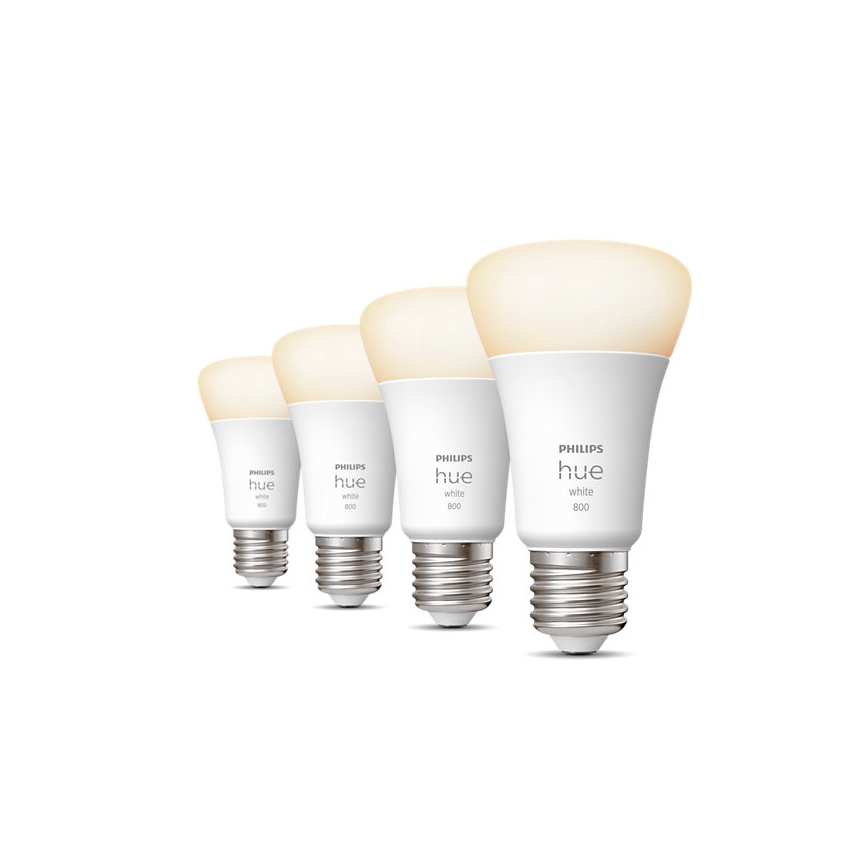 SET 4x LED Prigušiva žarulja Philips Hue WHITE A60 E27/9W/230V 2700K
