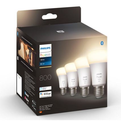 SET 4x LED Prigušiva žarulja Philips Hue WHITE A60 E27/9W/230V 2700K