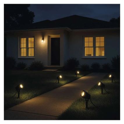 SET 4x LED RGBIC Prigušiva vanjska lampa LED/7W/230V 3000-6500K IP65 Wi-Fi Tuya