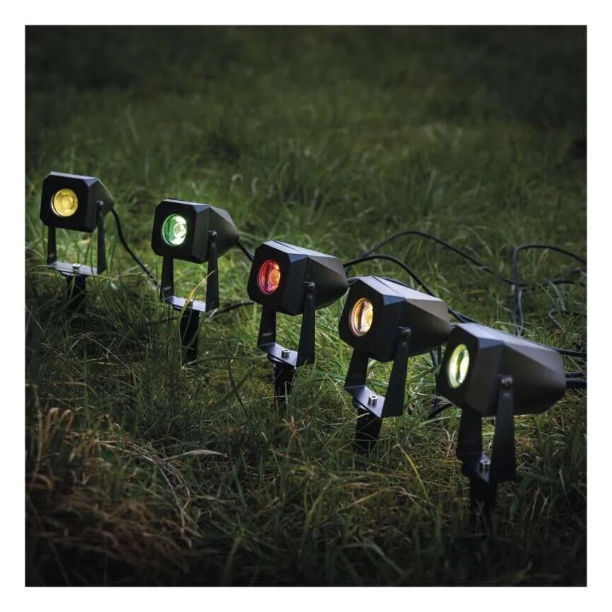 SET 4x LED RGBIC Prigušiva vanjska lampa LED/7W/230V 3000-6500K IP65 Wi-Fi Tuya