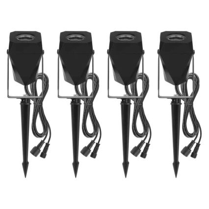 SET 4x LED RGBIC Prigušiva vanjska lampa LED/7W/230V 3000-6500K IP65 Wi-Fi Tuya