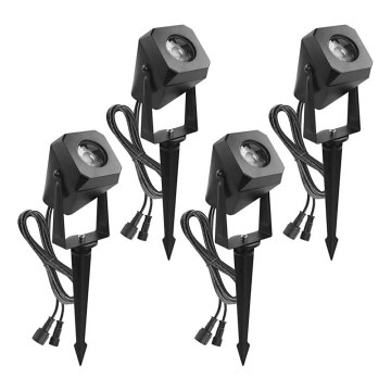SET 4x LED RGBIC Prigušiva vanjska lampa LED/7W/230V 3000-6500K IP65 Wi-Fi Tuya