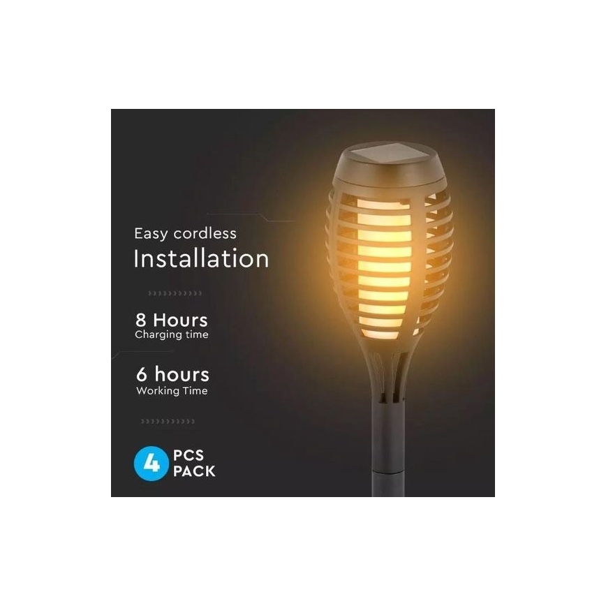 SET 4x  LED Solarna lampa 4xLED/3,6V IP44