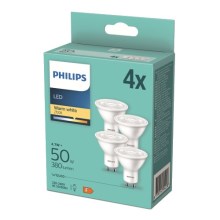 SET 4x LED Žarulja Philips GU10/4,7W/230V 2700K
