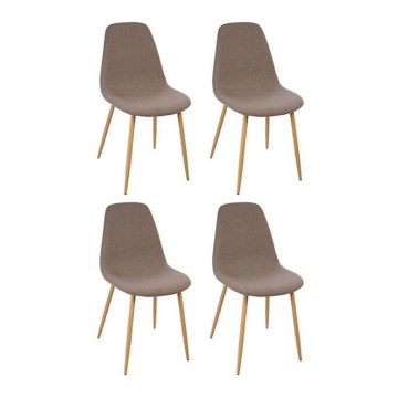 SET 4x Stolice za blagovanje ROKA tamno siva