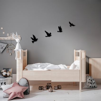 SET 4x Zidna dekoracija ptice metal