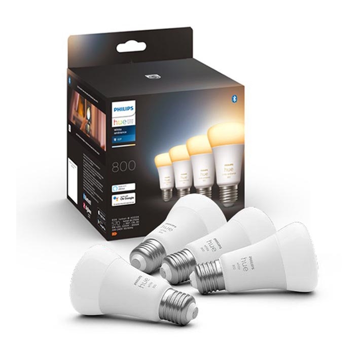 SET 4xLED Prigušiva žarulja Philips Hue WHITE AMBIANCE E27/6W/230V 2200-6500K