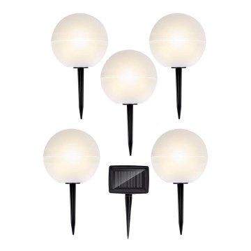 SET 5x LED solarna svjetiljka LED/3,2V višebojna