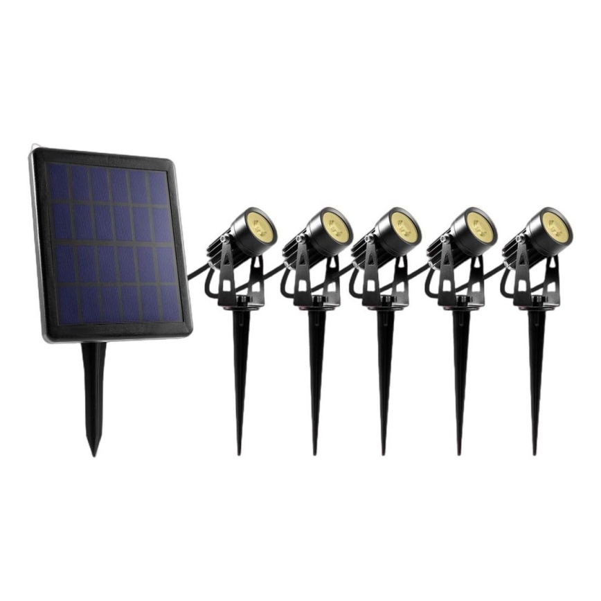 SET 5x LED Vanjska lampa sa solarnim panelom LED/4000 mAh IP44