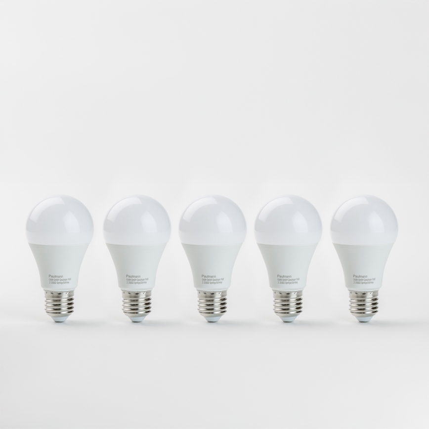 SET 5x LED Žarulja A60 E27/9W/230V 2700K - Paulmann 28780
