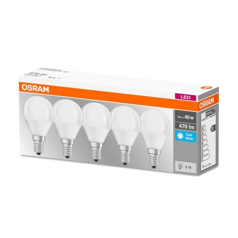 SET 5x LED Žarulja BASE P40 E14/5W/230V 4000K - Osram