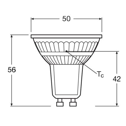 SET 5x LED Žarulja PAR16 GU10/4,3W/230V 4000K 36° - Osram
