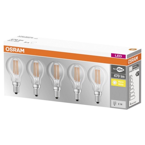 SET 5x LED Žarulja VINTAGE E14/4W/230V 2700K - Osram