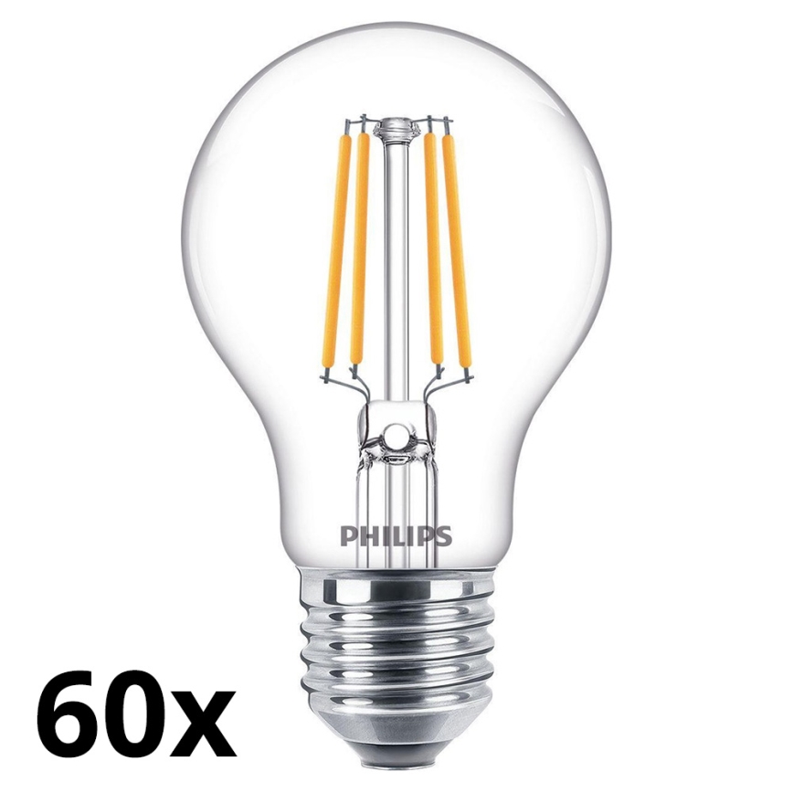 SET 60x LED Žarulja VINTAGE Philips A60 E27/4,3W/230V 2700K