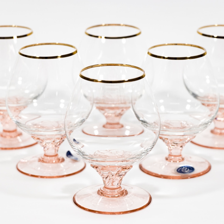 Set 6x čaša za konjak Brendy 250 ml prozirna
