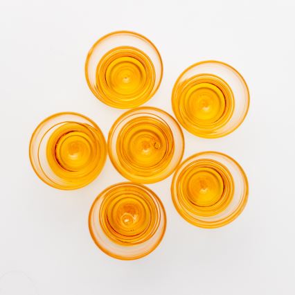 Set 6x čaša za žestice prozirna žuta