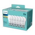 SET 6x LED Žarulja Philips A60 E27/13W/230V 2700K