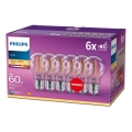 SET 6x LED Žarulja VINTAGE Philips E27/7W/230V 2700K