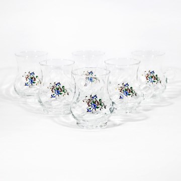 Set 6x staklena šalica prozirna