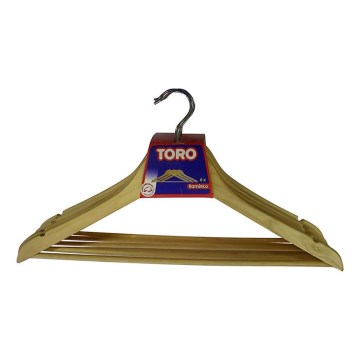 SET 6x Vješalica 23x44,5 cm drvo
